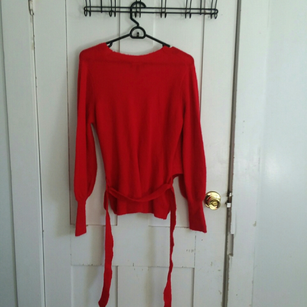 NWT EXPRESS Red Wrap Sweater - Picture 6 of 11